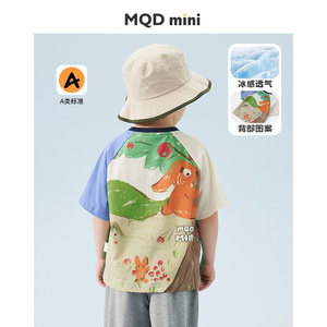 MQDmini儿童短袖T恤2024夏季新款男童上衣宝宝纯棉打底衫百搭夏装