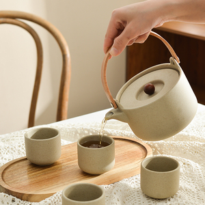 烧水壶泡茶专用耐高温电陶炉煮茶壶提梁陶壶茶杯茶壶茶具套装家用