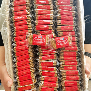 利拉焦糖饼干1600g整箱比利时风味饼干黑糖小包装散装休闲零食品