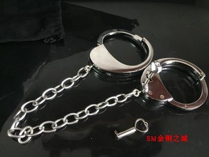 SM金属手铐脚铐镣铐枷锁束缚捆绑刑具重口味成人男女用另类性用品