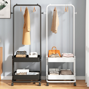 IKEA宜家乐晾衣架落地卧室内床头挂衣服架可移动收纳衣帽架家用简