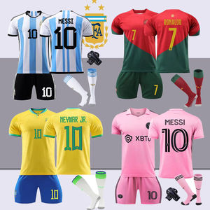 足球服套装儿童C罗葡萄牙巴西国家队世界杯球衣成人训练队服定制
