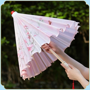 汉服花伞舞蹈道具儿童演出伞古典绸布伞工艺装饰伞拍照油纸伞古风