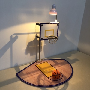 创意迷你篮球架送爱打篮球朋友的礼物原创带夜灯