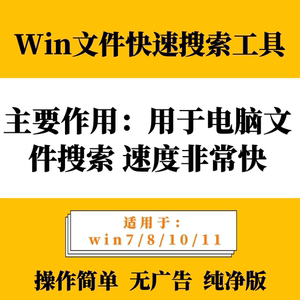 Everything中文版/Win7 10 11文件快速搜索工具软件/文件极速查找
