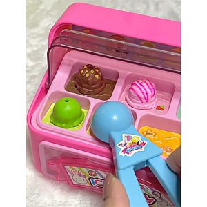 粉红兔仿真冰淇淋商店玩具过家家厨房迷你化妆台蛋糕派对女孩礼物