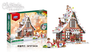星堡积木圣诞系列18019-18022驯鹿车城堡模型音乐盒拼搭玩具礼物