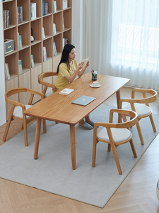 IKEA宜家北欧实木客厅大长书桌家用桌子写字长条办公电脑桌工作台