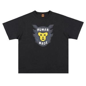 【海外代购】HUMAN MADE x KAWS联名款Logo印花圆领短袖T恤送男友