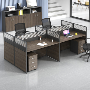 职员办公桌简约现代2|4人位屏风卡位隔断工位桌椅成都办公室家具