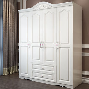 奥尚斯莱欧式衣柜现代简约经济型小户型卧室白色储物柜板式家具出