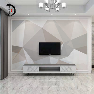 电视背景墙壁纸北欧风几何图形墙纸现代简约客厅沙发壁画影视墙布