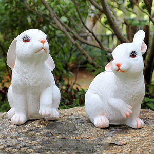 悦吉祥仿真小兔子摆件庭院装饰品户外园林景观小品玻璃钢工艺品雕