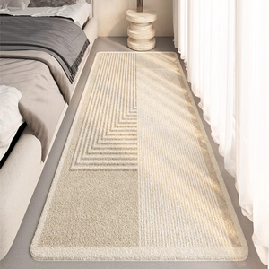日本MUJIE地毯卧室日式侘寂风ins床边毯床前长条客厅地毯