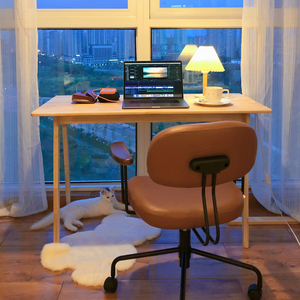 幻日D1复古电脑椅子北欧家用书房椅猫抓皮学习书桌椅卧室办公转椅