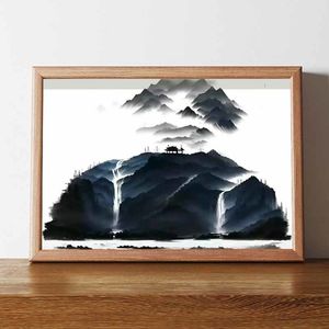 坤林山水甲天下搞笑山水油画爱坤装饰画ikun蔡徐坤肖像挂画北欧风