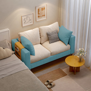 双人沙发客厅小户型简约卧室沙发出租房简易经济型布艺小沙发公寓