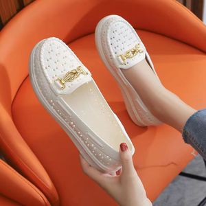 意尔康正品女鞋2020新款夏季防水镂空韩版凉鞋女护士白鞋塑料沙