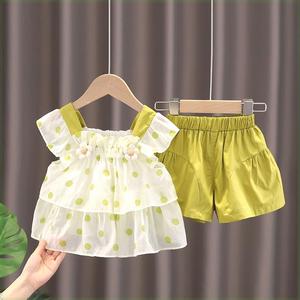 巴拉巴拉官方正品清仓女宝宝夏装套装2023新款一岁半婴儿洋气两件