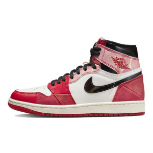 Air Jordan 1 AJ1耐克男鞋红黑 蜘蛛人2.0 复古篮球鞋 DV1748-601