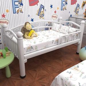 儿童床带护栏折叠床男孩女孩床公主床单人床简易拼接铁艺床幼儿床