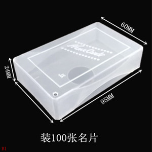 厂家直销名片盒塑料透明名片包装盒子桌面收纳高韧性大盒