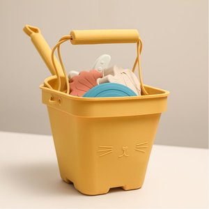 硅胶儿童沙滩桶套装加厚室内玩具铲子宝宝海边玩沙挖沙工具可折叠