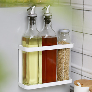 冰箱磁吸置物架免打孔侧挂架厨房保鲜膜保鲜袋调味瓶收纳架