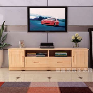 实木电视柜简约环保松木电视柜组合矮柜卧室客厅简易电视机柜子