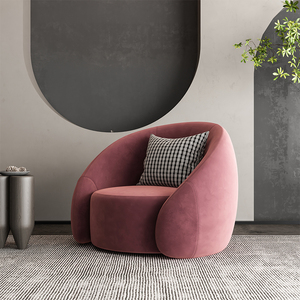 北欧轻奢异形布艺单人沙发设计师休闲成人椅网红懒人定制欧式沙发
