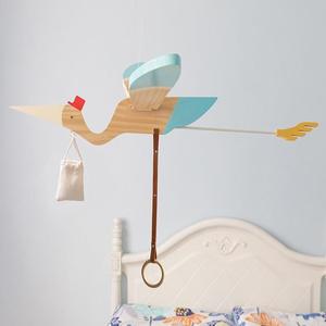 朴坊同款创意儿童房间空中送子鸟吊饰幼儿园手工装饰飞鸟平衡