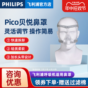 飞利浦呼吸机配件Pico鼻罩止鼾器通用轻巧舒适L码拆封不退非面罩