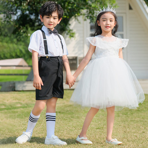 六一儿童演出服幼儿园小学生大合唱表演服装女童蓬蓬纱公主裙礼服