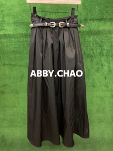 ABBY.CHAO 帅气马术风格个性时尚暗黑风半身裙长裙