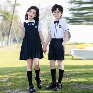 儿童合唱演出服小学生朗诵比赛服装学院风女童演讲礼服幼儿园园服