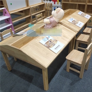 早教托育幼托中心幼儿园蒙氏机构儿童托儿所实木质专用家具桌椅子