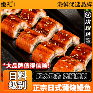 日式蒲烧鳗鱼加热即食碳烤鳗鱼饭鲜活河鳗鱼生鲜新鲜切段500g商用