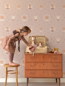HEARTS DUSTY 瑞典进口风格墙纸客厅卧室壁纸 可爱儿童房满贴墙布