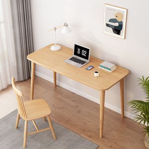 签匠电脑桌家用书桌学生学习桌卧室简约实木书桌出租屋实木桌子