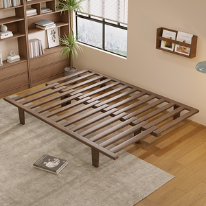 可伸缩床板抽拉床架折叠排骨架卧室书房可折叠沙发床功能实木定制