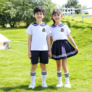 幼儿园园服夏季套装英伦风班服儿童校服小学生诗歌朗诵合唱演出服