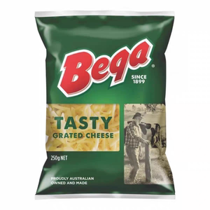 .澳洲进口Bega tasty Cheese 百嘉美味切达车达干酪奶酪碎250g