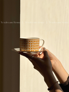 Texdream织梦 欧式轻奢咖啡杯碟套装高颜值陶瓷甜品下午茶具餐具