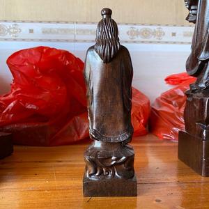 沉香木雕圣人老子问天雕像实木雕刻家居摆件红木工艺品客厅装饰品