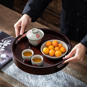 拖盘茶水盘放水壶杯子盘创意茶长方形日式家用简约茶奉客厅收纳盘