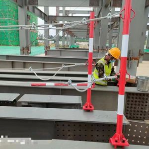 钢结构安全绳支架 钢结构生命线支架 钢结构安全立杆