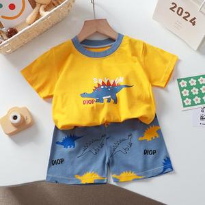 儿童短袖T恤套装纯棉男童夏装女童单件宝宝婴儿衣服韩版童装新款