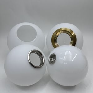 奶白磨砂圆球玻璃灯罩G9螺口吊灯台灯客厅灯魔豆单口创意灯具外壳