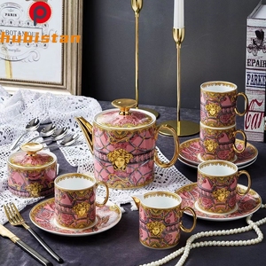 英式下午茶具套装家用金边奢华欧式陶瓷高骨瓷咖啡具杯壶碟礼品装