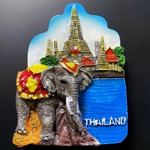 泰国象岛旅游创意立体装饰工艺品磁铁冰箱贴纪念品收藏伴手礼礼物